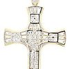 White CZ Hip Hop Crucifix