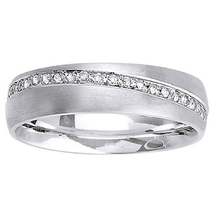 Round Diamond 0.48ctw Pave Set Wedding Ring