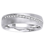 Round Diamond 0.48ctw Pave Set Wedding Ring