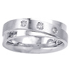 Three Stone 14K Designer Wedding Band