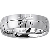 Diamond Bezel Cross Design 14K White Gold Wedding Band