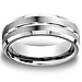 Designer Satin 18K White Gold Wedding Band thumb 0