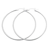 Flat Silver Hoops