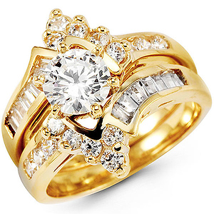 14k Yellow Gold Round Center Cz Wedding Ring Set At Jewelryvortex 14k Yellow Gold Round Center Cz Wedding Ring Set At Jewelryvortex Free Shipping Over 100