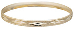 7mm Fancy 14K Gold Bangle Bracelet