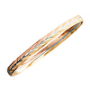 7mm 14K Tri Color Gold Bangle Bracelet