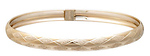 14k Yellow Gold Checkered Bangle