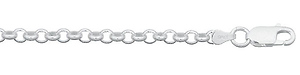3.5mm Silver Rolo Bracelet