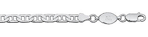 5mm Silver Mariner Bracelet