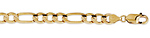 7mm 18k Figaro Bracelet