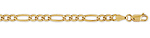5mm Yellow Pave Figaro Bracelet