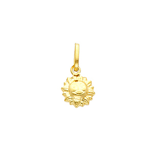 14K Yellow Gold Sun Charm