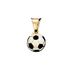 14K Small Enameled Soccer Ball Charm
