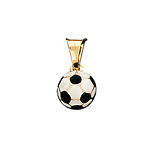 14K Small Enameled Soccer Ball Charm