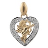 Cherub Heart Gold Pendant