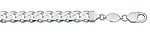 10mm Silver Concave Curb (Cuban) Bracelet