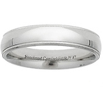 5mm Milgrain Comfort Fit Platinum Wedding Band