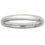 3mm Comfort Fit Platinum Benchmark Wedding Band