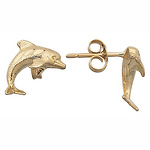 Mini Gold Dolphin Earrings