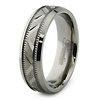 Carved 6.5mm Titanium Wedding Band