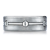 Nail Head Design Titanium Benchmark Wedding Ring