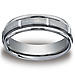 6mm Brushed and Polished Titanium Benchmark Ring thumb 0