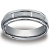 6mm Brushed and Polished Titanium Benchmark Ring