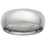 8mm Comfort Fit Platinum Benchmark Wedding Band