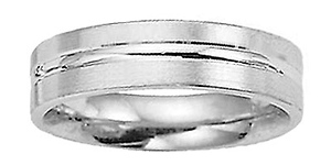 6mm Platinum Flat Comfort Fit Benchmark Ring