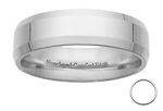 6mm Platinum Designer Comfort Fit Benchmark Ring