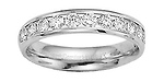 Platinum Wedding Band with Diamonds