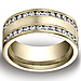 14K Yellow Gold Satin Diamond Benchmark Band thumb 0