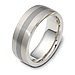 7.5mm White Gold Inlay Titanium Dora Wedding Band thumb 0