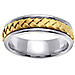 7mm 14K Two Tone Woven Handmade Band thumb 0