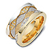 0.48 tcw Diamond 18K Two Tone Gold Dora Wedding Band thumb 0