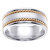 8mm 14k Two Tone Handmade Band