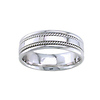 7mm 14k White Gold Designer Handmade Band