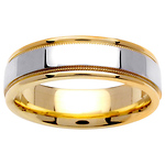 6.5mm 14k Two Tone Gold Band