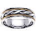 7mm 14k Two Tone Braided Band thumb 0