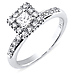 14K White Gold Princess Bridal Engagement Ring thumb 0