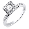 14K White Gold Princess Bridal Engagement Ring
