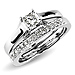 14K White Gold Princess Cut Diamond Engagement Ring thumb 0