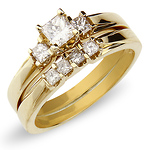 Wedding Ring Sets : Bridal Diamond Engagement Sets :: JewelryVortex