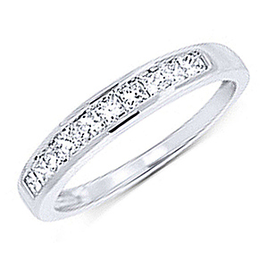 0.50ct Princess Cut 14K Channel Set Eternity Band