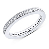 0.50ct 14K White Gold Pave Set Eternity Ring