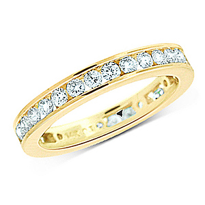 14K Yellow Gold 1.00 ctw Channel Set Eternity Ring