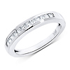 14K White Gold 0.33ct Princess Channel Set Eternity Ring