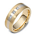 18K Two Tone Stripe Dora Diamond Wedding Band thumb 0