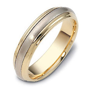 5.50 mm 14K Two Tone Dora Gold Wedding Band