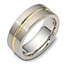 8.00mm 14K Two Tone Gold Dora Wedding Band thumb 0